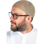 İhvan Lüks Çelik Örme Namaz Takkesi Kahverengi 1 Adet