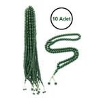 ihvan online 10 Adet 99lu Namaz Tesbihi 10mm Hac Umre Hediyelik - Koyu Yeşil