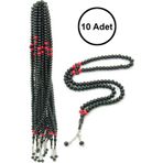 ihvan online 10 Adet 99lu Namaz Tesbihi 10mm Hac Umre Hediyelik - Siyah