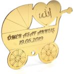 İhvan Online 10 Adet Hediyelik Aynalı Pleksi Mıknatıslı Dolap Süsü Bebek Arabası Desen