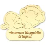 İhvan Online 10 Adet Hediyelik Aynalı Pleksi Mıknatıslı Dolap Süsü Bebek Desenli