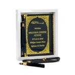 İhvan Online 50 ADET - İsim Baskılı Ciltli Yasin Kitabı - Çanta Boy - 128 Sayfa - Kutulu - Vavlı İnci Tesbih - Siyah Renk - Hediyelik Set