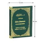 İhvan Online 50 Adet İsim Baskılı Vav Desenli Yaldızlı Deri Ciltli Çanta Boy Yasin Kitabı Mevlüt Hediyesi 128 Sayfa Yeşil