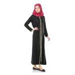 İhvan Online 5009-1 Fermuarlı Siyah Namaz Elbisesi Siyah L