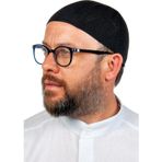 ihvan online Berra Çelik Örme Dantel Namaz Takkesi Siyah 1 Adet