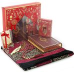 İhvan Online Bohçaya Uygun Hediyelik Kuranı Kerim ve Çeyizlik Seccade Seti Bordo - 70 x 110 cm