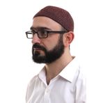İhvan Online Bordo Kışlık Nokta Desenli Orlon Namaz Takkesi