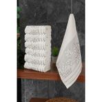 İhvan Online Çınar Jakarlı 6’lı Kadife Pamuklu El ve Yüz Havlu Seti 30X50 cm - 00434 - Gümüş - 30 × 50 cm