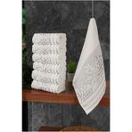 ihvan online Çınar Jakarlı 6’lı Kadife Pamuklu El ve Yüz Havlu Seti 30x50 cm - 00434 - Gümüş