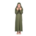 ihvan online Çocuk Pratik Namaz Elbisesi 8-12 Yaş (Haki)