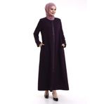 İhvan online Derin Store Fermuar Kol Taşlı Ferace 23302-23 Mor Mor 60
