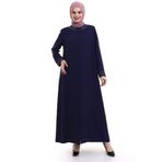 İhvan online Derin Store Yaka ve Kol Taşlı Tesettür Ferace 23300-23 İndigo İndigo 54