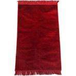 İhvan Online Desensiz Kadife Seccade Bordo - 110 x 70 cm