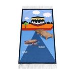 ihvan online Dijital Baskılı Çocuk Seccadesi (Kayıklı Kabeli Mavi)