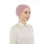 İhvan Online Dikişli Düz Penye Bağlamalı Tesettür Bone Pembe