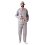 İhvan Online Erkek Keten 4 Cepli İkili Safari Takım Hac Umre Kıyafeti Gri Gri L