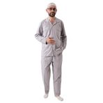 İhvan Online Erkek Keten 4 Cepli İkili Safari Takım Hac Umre Kıyafeti Gri Gri XXL