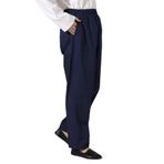 İhvan Online Erkek Lacivert Çınar Rahat Kesim Beli Lastikli Hac ve Umre Keten Şalvar Pantolon Lacivert 3XL