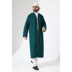 İhvan Online Erkek Namaz Elbisesi Buhara Yaka Cepli Namaz Cübbesi Yeşil - (Sfa)