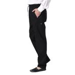 İhvan Online Erkek Siyah Çınar Beach Yandan Cepli Rahat Kesim Beli Lastikli Kargo Şalvar Pantolon Siyah 3XL