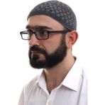 İhvan Online Füme Gri Hasır Desen Kışlık Kadife Namaz Takkesi