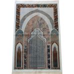 İhvan Online Geleneksel Desenli Hediyelik Halı Tipi Dokuma Seccade Siyah