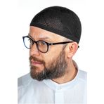 İhvan Online Gold Lüks Dantel Örme Namaz Takkesi Siyah 1 Adet
