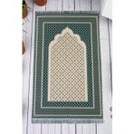 İhvan Online Hafif Taşınabilir Mihraplı Yıldız Desenli Goblen Seccade - Yeşil