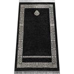 İhvan Online Kabe Desenli Şönil Seccade - Siyah Renk
