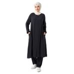 İhvan Online Kadın Hac ve Umre Kıyafeti Tesettür İkili Takım Siyah Siyah XXL
