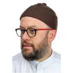 ihvan online Keçe Yün Takke (Koyu Kahverengi)