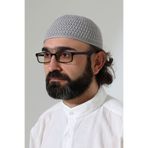 ihvan online Kehribar Örme Namaz Takkesi, Örgü Motifli Takke Gri