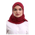 İhvan Online Kofra Desenli Baş Örtü - Kırmızı