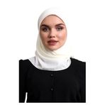 İhvan Online Kofra Desenli Baş Örtü - Krem