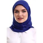İhvan Online Kofra Desenli Baş Örtü - Lacivert
