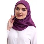 İhvan Online Kofra Desenli Baş Örtü - Lila