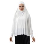 İhvan Online Krem Hazır Pratik Sultanbaş Tesettür Kollu Penye Sufle Eşarp Hijab Standart