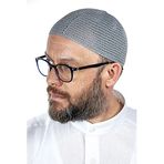 İhvan Online Lüks Çelik Örme Namaz Takkesi Gri 1 Adet