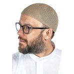 İhvan Online Lüks Çelik Örme Namaz Takkesi Kahverengi 1 Adet