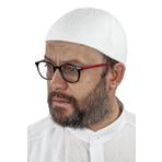 İhvan Online Orlon Örme Kışlık Yün Bere Takke Baklava Desen Beyaz