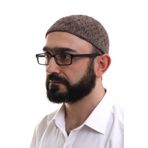 İhvan Online Sütlü Kahve Hasır Desen Kışlık Kadife Namaz Takkesi