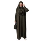 ihvan online Tek Parça Namaz Elbisesi (Haki, 36-44)