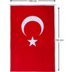 İhvan Online Türk Bayrağı 100X150 cm Alpaka Kumaş - Kırmızı - 100 x 150 cm