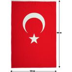 İhvan Online Türk Bayrağı Kırmızı Alpaka Kumaş 120x180 cm 1 Adet Dayanıklı ve Estetik