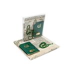 ihvan online Yeni Çanta Boy Kadife Yasin Kitabı - Seccade - Tesbih ve Şeffaf Kutulu Mevlid Hediyeliği (Yeşil)