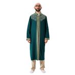 İhvan Online Yeşil Hakim Yaka Erkek Namaz Elbisesi Şerit Nakış İşlemeli İmam Cübbesi Yeşil 4