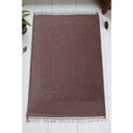 İhvan Online Yumuşak Kadife Dokulu Peluş Seccade Kahverengi