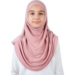 İhvan Pratik Hazır Geçmeli Boneli Çocuk Şal Pembe