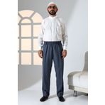 ihvanonline Erkek Rahat Kesim Beli Lastikli Cepli Hac ve Umre Kumaş Şalvar Pantolon - Mavi (İSR)