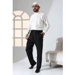 ihvanonline Erkek Rahat Kesim Beli Lastikli Cepli Hac ve Umre Kumaş Şalvar Pantolon - Siyah (KRK)